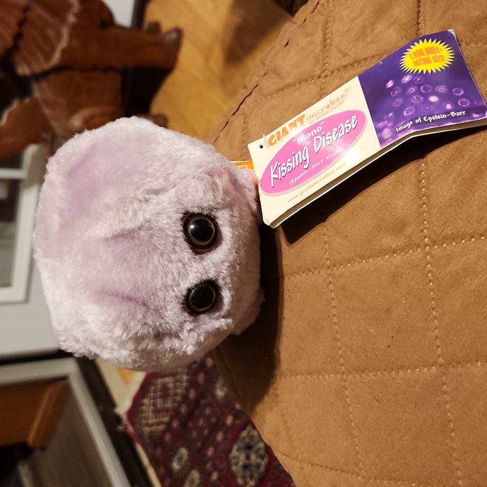 Giant Microbe Kissing Disease Purple "Mono" 4.5x3.5" NWT